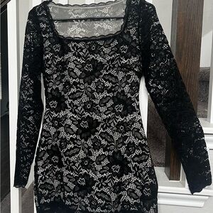 Elegant Black Lace Dress